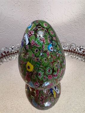 Vintage Murano Millefiori Egg